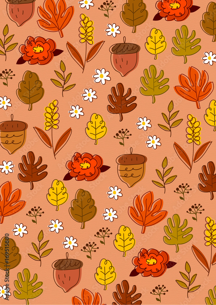 Autumn pattern illustration