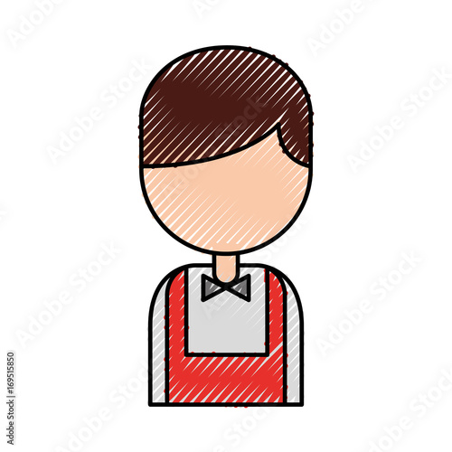 Casino dealer avatar character vector illustration design