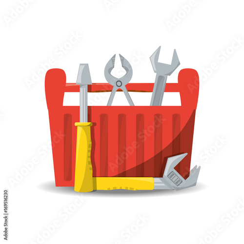 tool box to repair service vector illustration