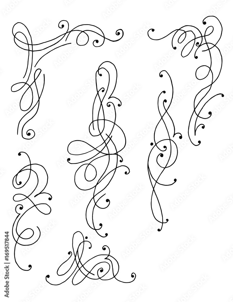 графические узоры и рамки, вензеля Stock Illustration | Adobe Stock