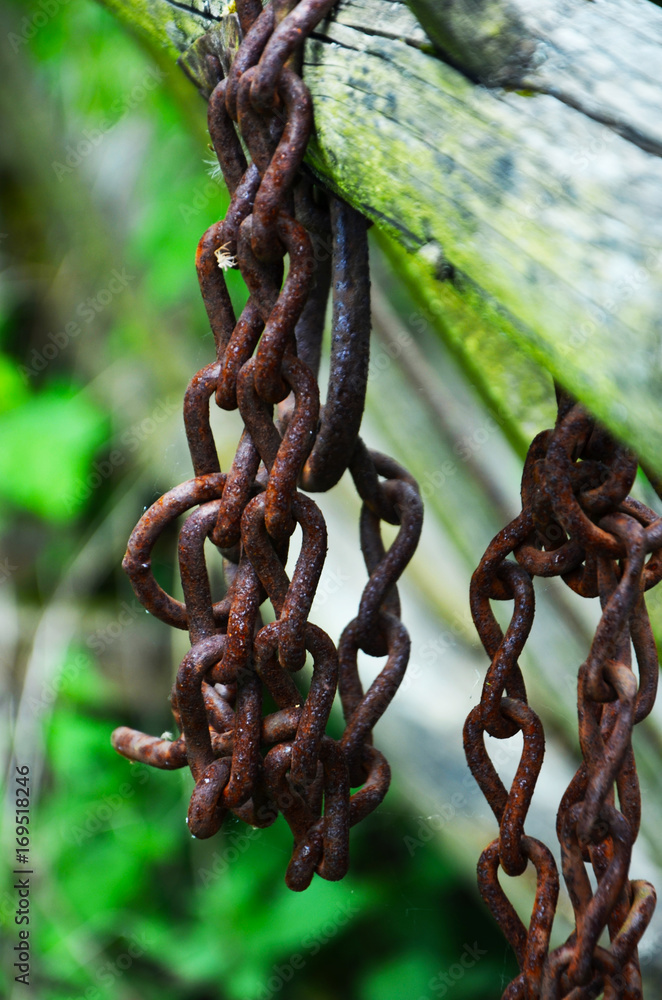old & ancient chain close up view old & ancient chain close up view