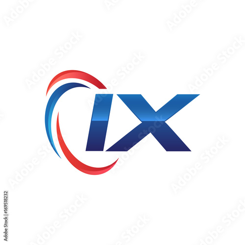 Free Download initial letter logo swoosh red blue - GFXLoad