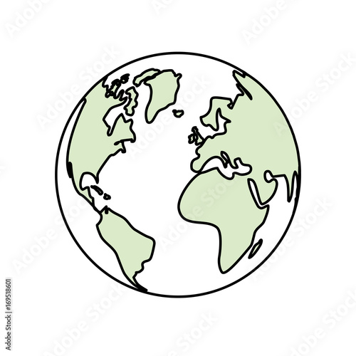 World earth symbol icon vector illustration graphic design