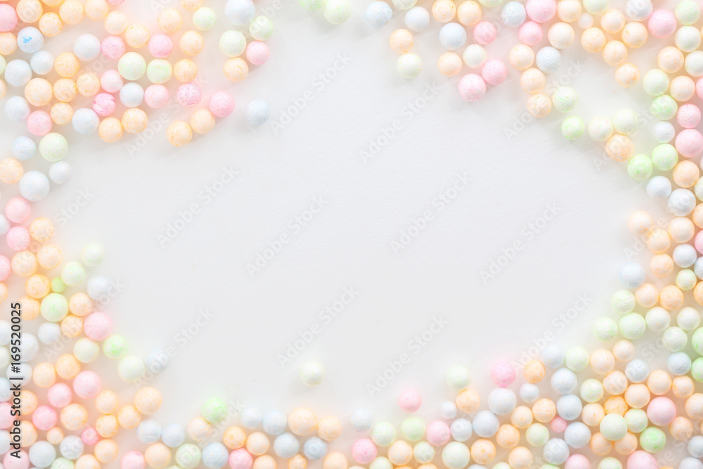 Colorful Foam ball isolated in white background