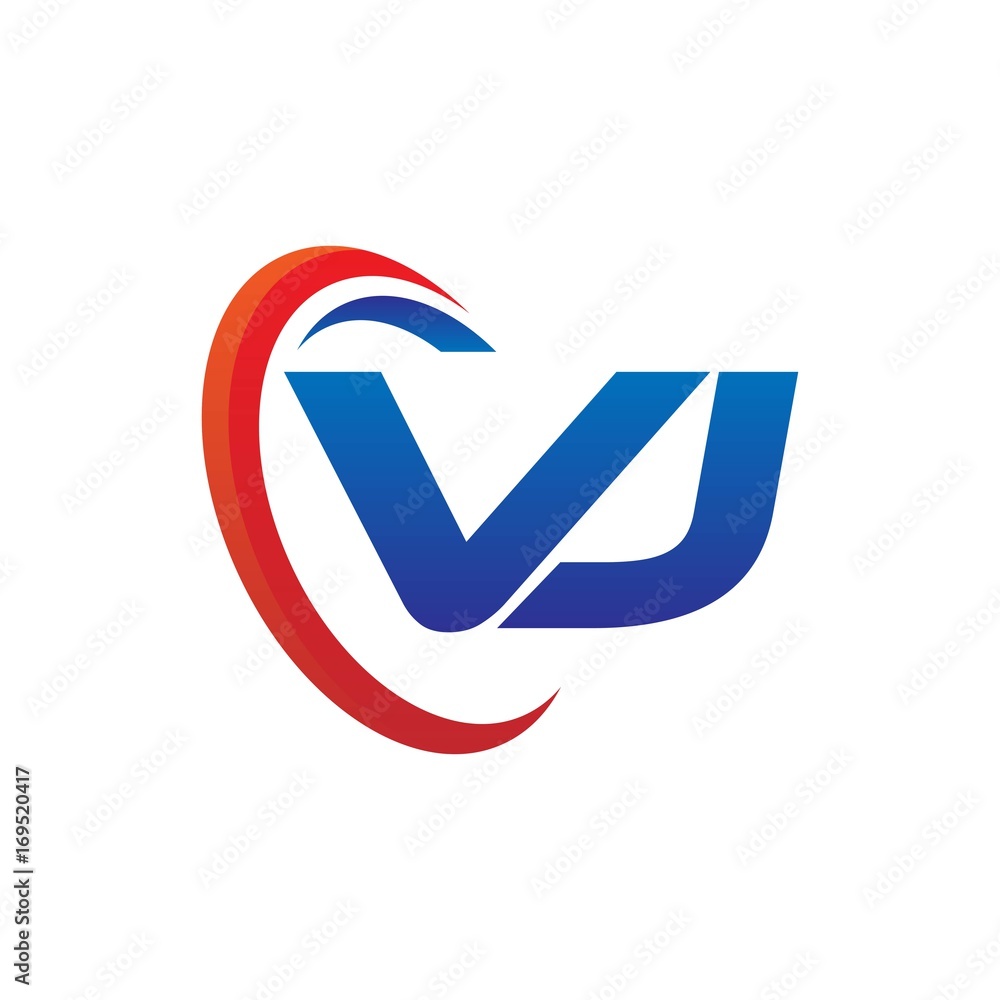 modern dynamic vector initial letters logo va with circle swoosh red blue modern dynamic vector initial letters logo va with circle swoosh red blue