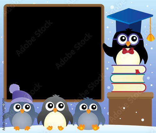 School penguins theme image 2