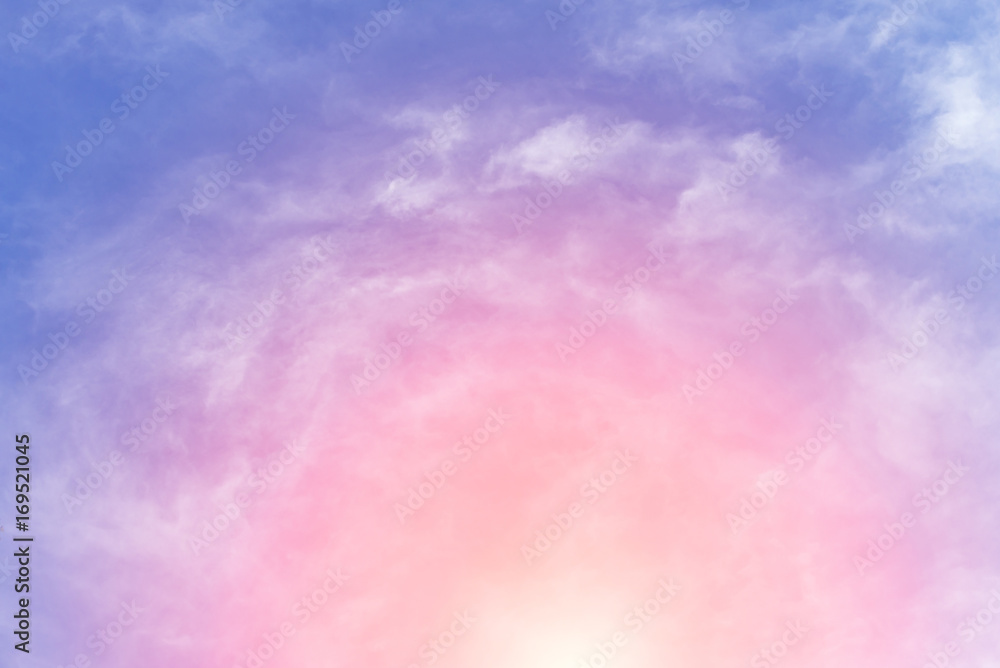 Fototapeta premium sun and cloud background with a pastel colored