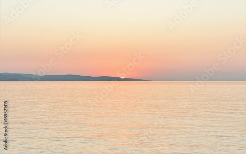 Sunrise over the Mediterranean sea.