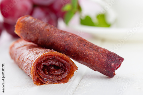 fruit leather of grape - pastila or tklapi photo