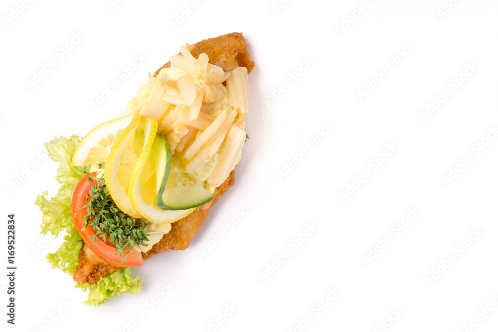 Danish specialties and national dishes, high-quality open sandwich Danish specialties and national dishes, high-quality open sandwich