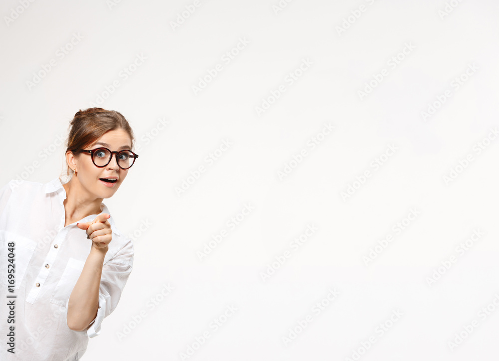 Successful business woman at the office looking at camera Successful business woman at the office looking at camera