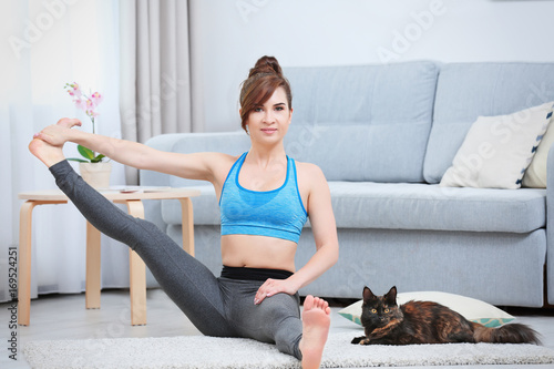 Young beautiful woman with ...