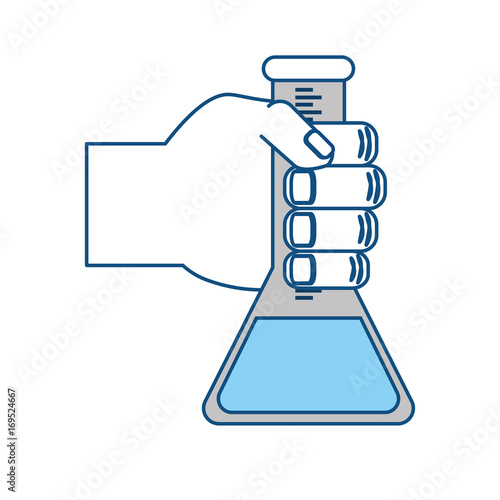 Flask for chemistry lab icon vector illustration graphic design