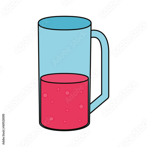 Glass with juice icon vector illustration graphic design