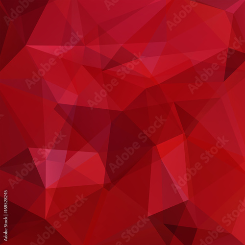 Geometric pattern, polygon triangles vector background in red tone. Illustration pattern