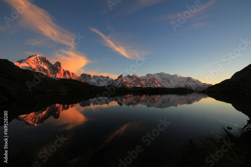 sunset on Mont Blanc