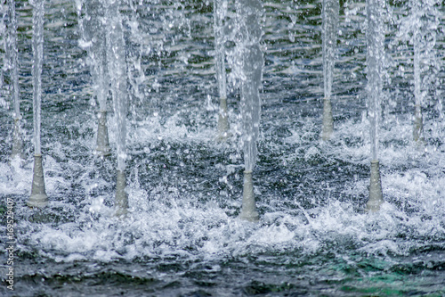 Close up of fountain, Splashes of water.