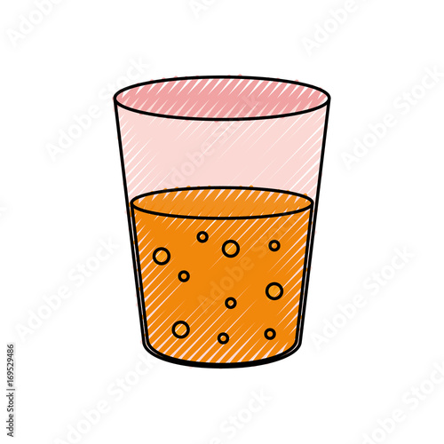 Glass with juice icon vector illustration graphic design