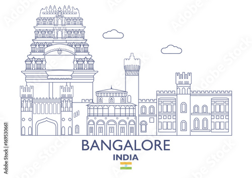 Wallpaper Mural Bangalore City Skyline, India Torontodigital.ca