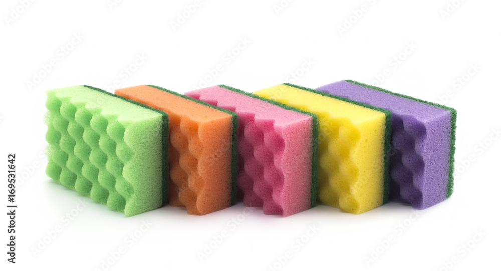 sponges isolated on white background cutout sponges isolated on white background cutout