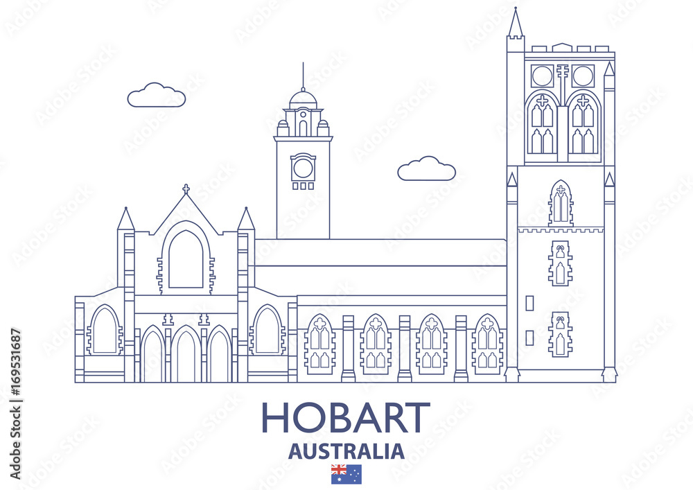 Hobart City Skyline, Australia