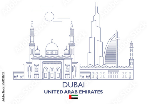 Dubai City Skyline, United Arab Emirates