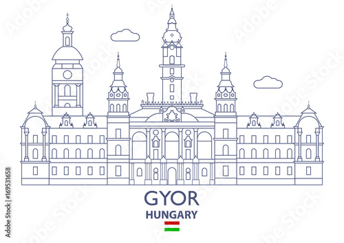 Gyor City Skyline, Hungary