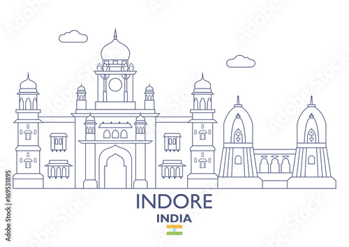 Wallpaper Mural Indore City Skyline, India Torontodigital.ca