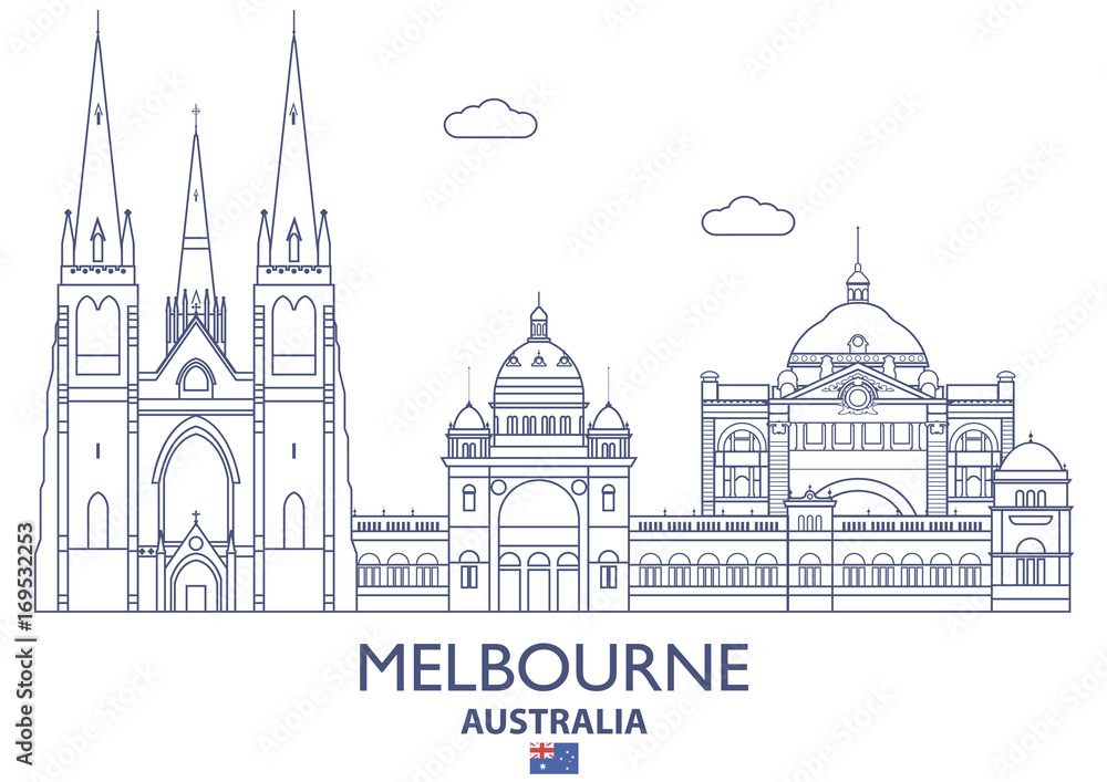 Fototapeta premium Melbourne City Skyline, Australia