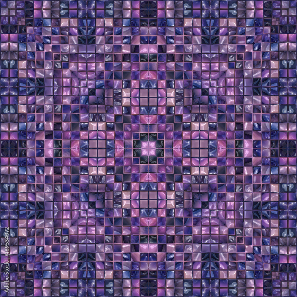 Fototapeta premium 3d illustration - abstrakt mosaik glassteine