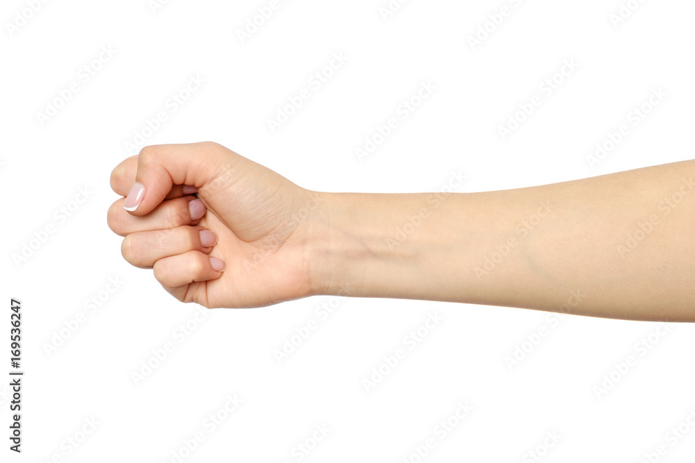 Woman's hand with fist gesture Woman's hand with fist gesture