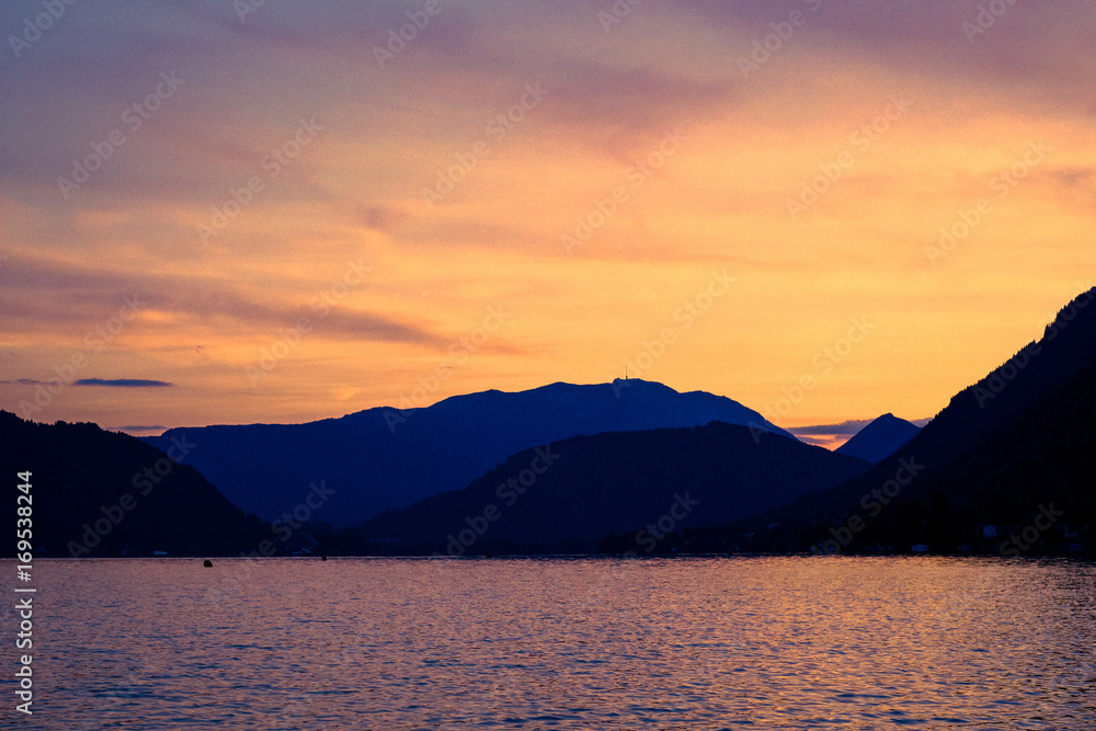Sunset at Mountains Lake