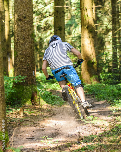 Obraz na płótnie mit Speed durch den Wald