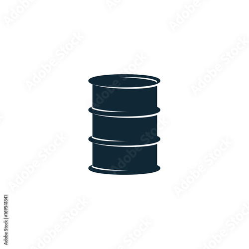 vector oil fuel barrel simple flat icon pictogram isolated on a white background. Gas oil fuel, energy power petroleum industry symbol, sign