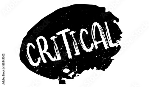 Critical rubber stamp. Grunge design with dust scratches. Effects can be easily removed for a clean, crisp look. Color is easily changed.