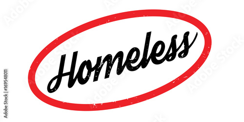 Homeless rubber stamp. Grunge design with dust scratches. Effects can be easily removed for a clean, crisp look. Color is easily changed.