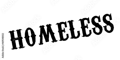Homeless rubber stamp. Grunge design with dust scratches. Effects can be easily removed for a clean, crisp look. Color is easily changed.