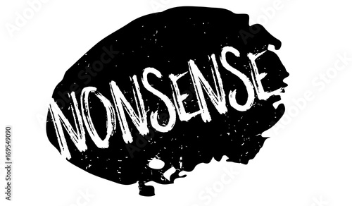 Nonsense rubber stamp. Grunge design with dust scratches. Effects can be easily removed for a clean, crisp look. Color is easily changed.