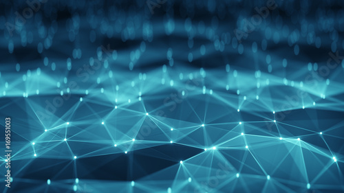 Futuristic network shape ab...