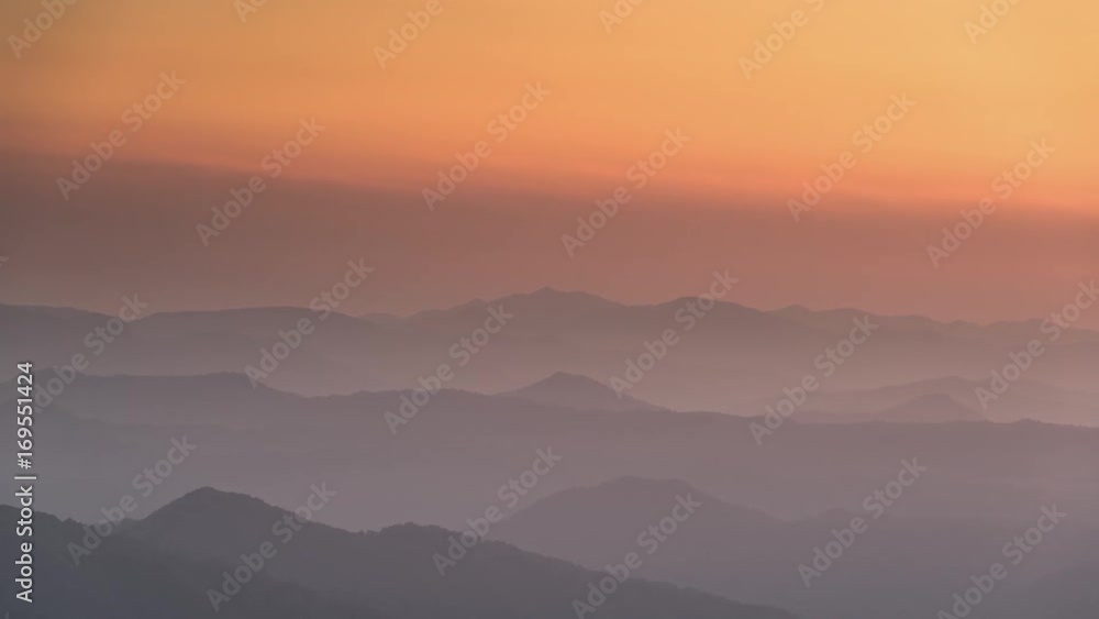 八幡平 見返り峠の夕焼け 4K タイムラプス 八幡平 見返り峠の夕焼け 4K タイムラプス