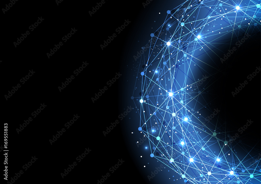 Obraz premium vector polygon background abstract technology communication data Science