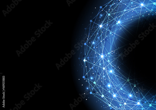 vector polygon background abstract technology communication data Science