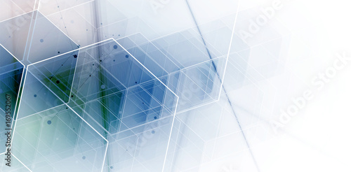 Abstract hexagon background. Technology polygonal design. Digital futuristic minimalism