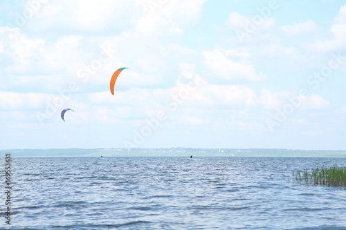 Kitesurfing on Pleshcheyevo Lake