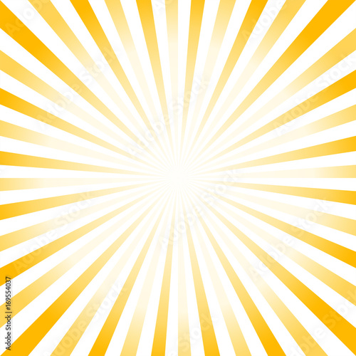 Abstract light Yellow White rays background. Vector