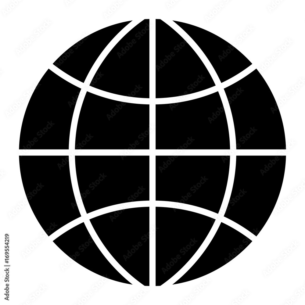 Globe icon. Flat design vector symbol Globe icon. Flat design vector symbol