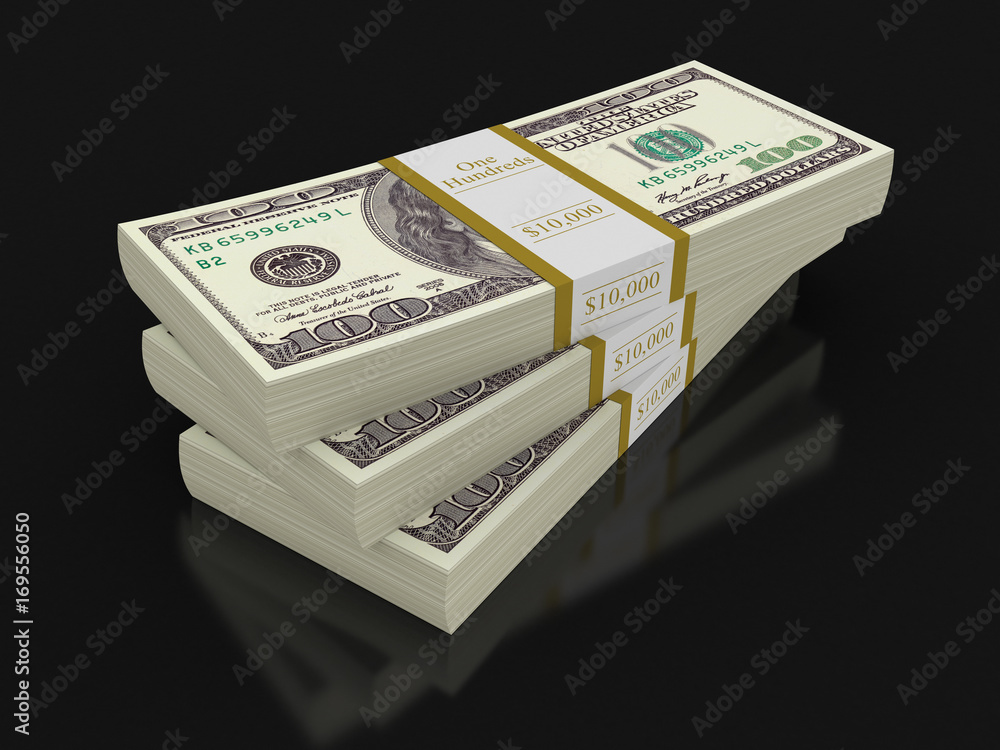Pile of Dollars. Image with clipping path Pile of Dollars. Image with clipping path