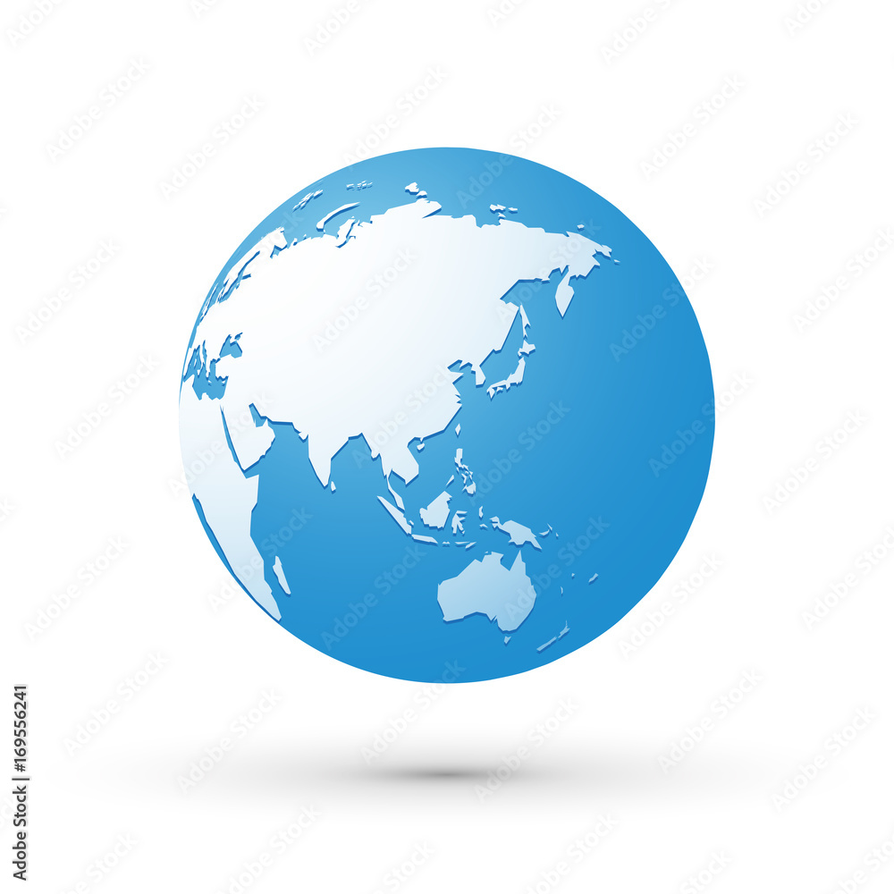 blue world earth globe asia japan internet concept blue world earth globe asia japan internet concept