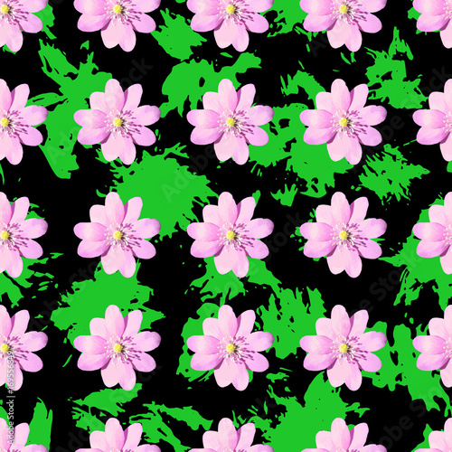 Floral Seamless Collage wit...