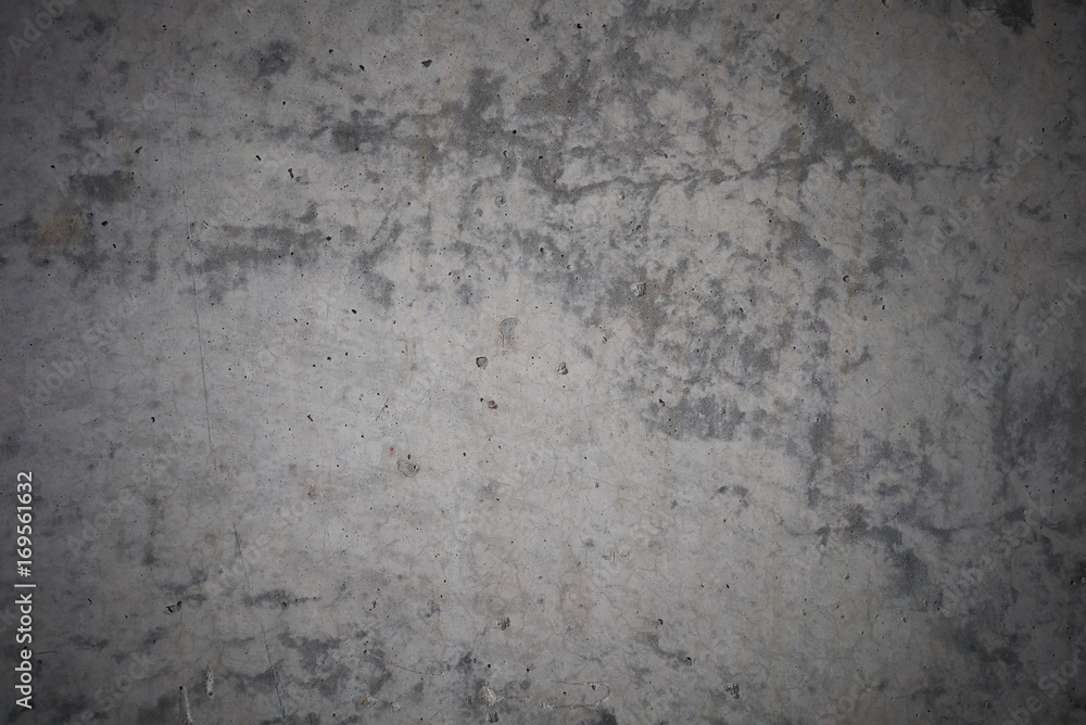 Decorative grey concrete wall vignetted, Background
